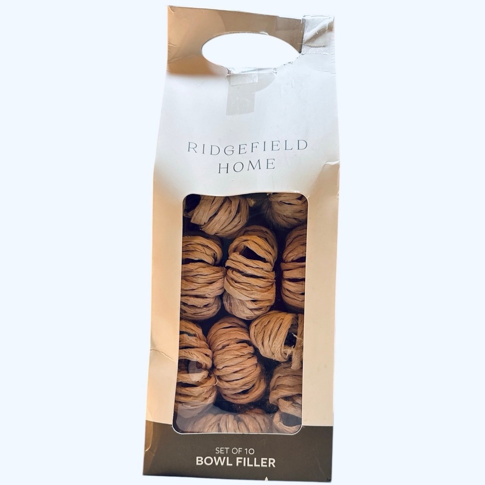 Ridgefield Home Set of 10 Decorative Bowl Fillers – New, Open Box (Display Model